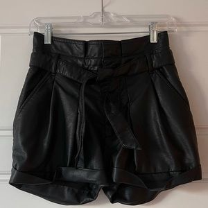 Free People Faux Leather Shorts